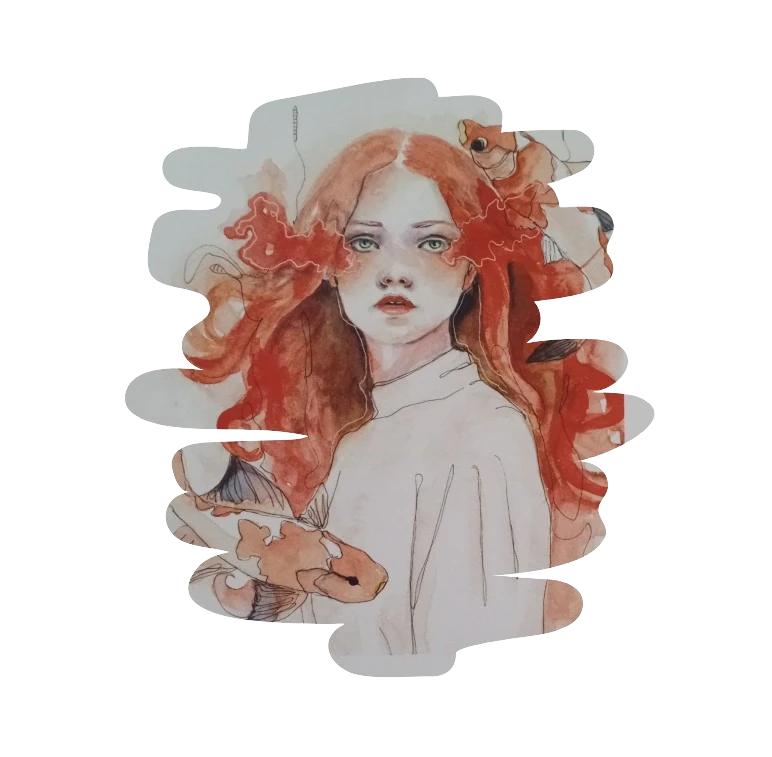 La mujer de pelo rojo top banner